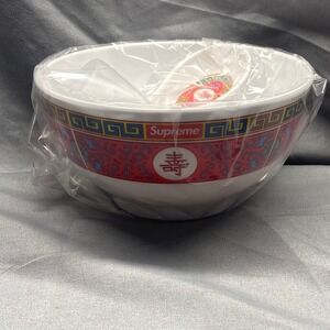 Supreme FW16 Longevity Soup Set White Melamine Bowl Spoon Streetwear Hype NYC‎